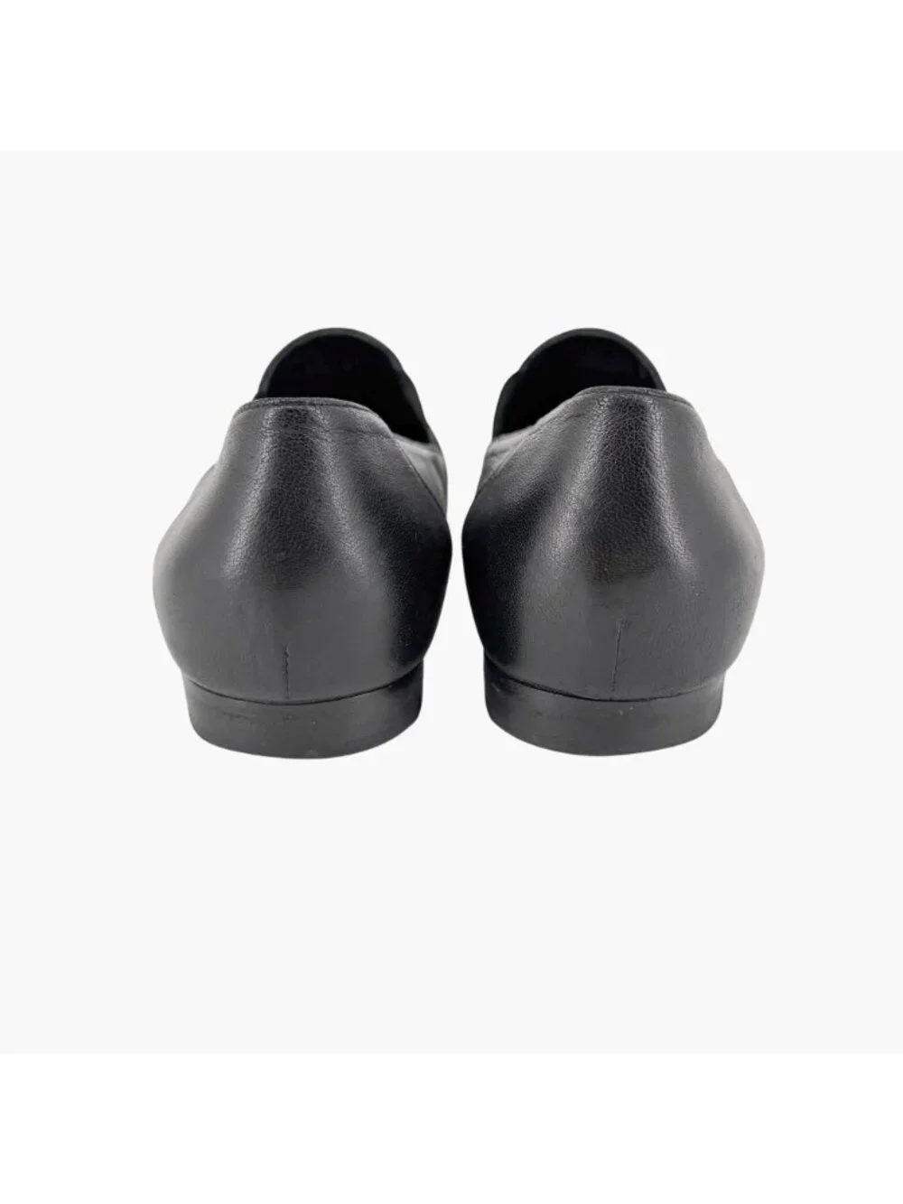 Chanel CC Loafers Black Leather Size 39 US 8-8.5 Women’s Flats Logo